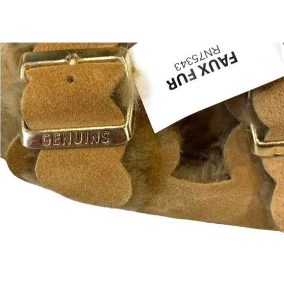 Genuins Faux Fur & Leather Suede Women’s Sandals Size: 9 US/40 EUR - Picture 5 of 6